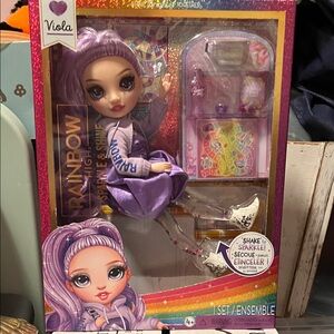Rainbow Viola Purple Doll with Accessories